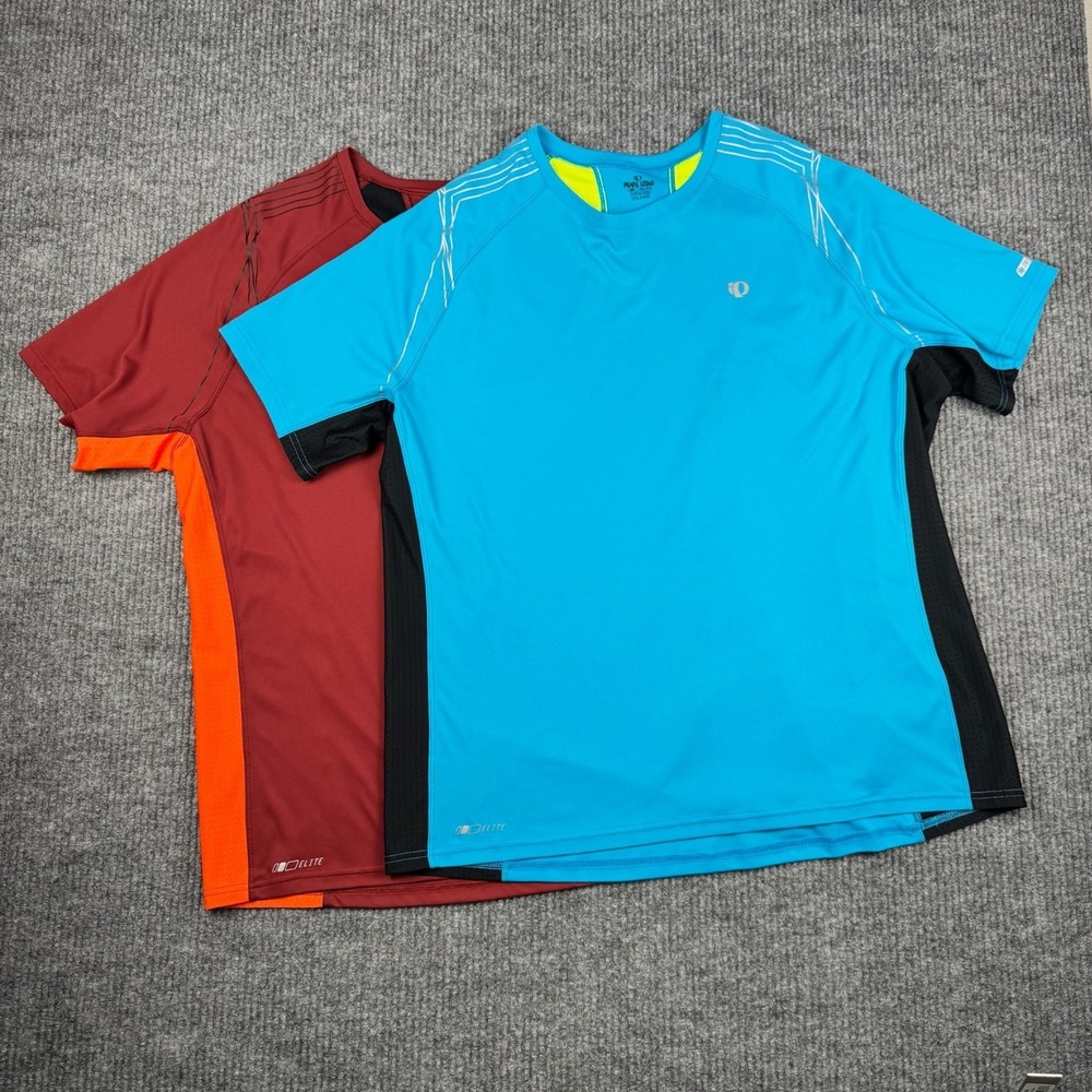 Pearl Izumi T Shirts Mens XXL LOT of 2 Crewneck Performance Cycling Tech Fitness